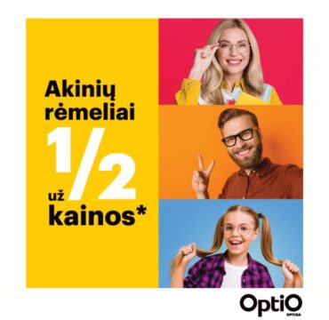 OPTIO optikoje – rėmeliai už pusę kainos!