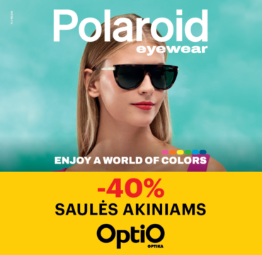 OPTIO – 40 % nuolaida Polaroid saulės akiniams