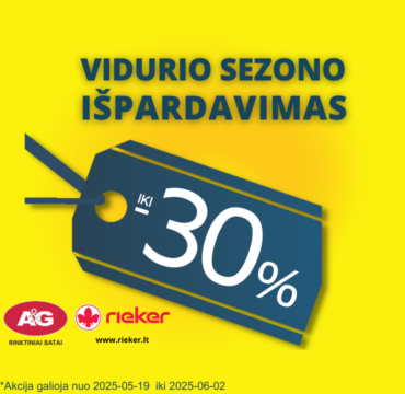A&G/RIEKER vidurio sezono išpardavimas!