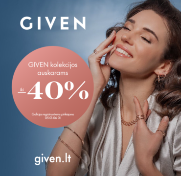 GIVEN nuolaida aukso auskarams