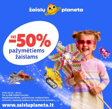 ŽAISLŲ PLANETA – iki 50% nuolaida pažymėtiems žaislams!