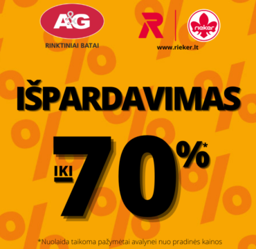 A&G/RIEKER – išpardavimas iki -70%!