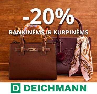 DEICHMANN – 20% nuolaida rankinėms ir kuprinėms!