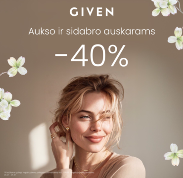 GIVEN aukso ir sidabro auskarams -40%!