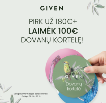 Pirk GIVEN ir laimėk dovanų kortelę!