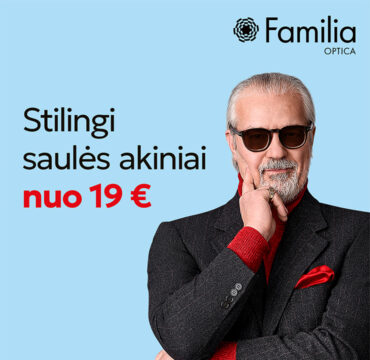 Familia Optica. Stilingi saulės akiniai nuo 19 €!