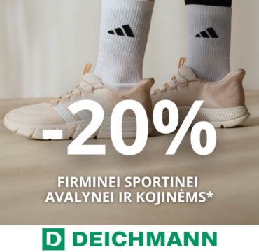 DEICHMANN – 20% nuolaida firminei avalynei ir kojinėms!